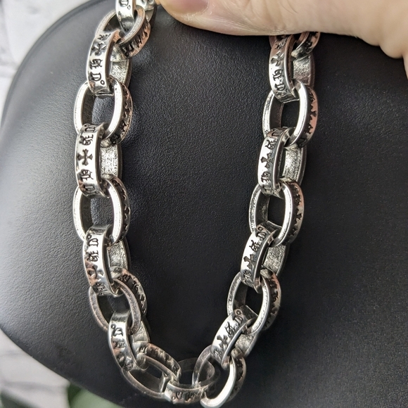 ornate bracelet with lobster claw clasp, silver chrome - Picture 4 of 10